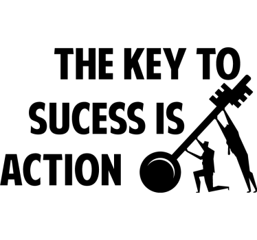 Office poster success is action - TenStickers