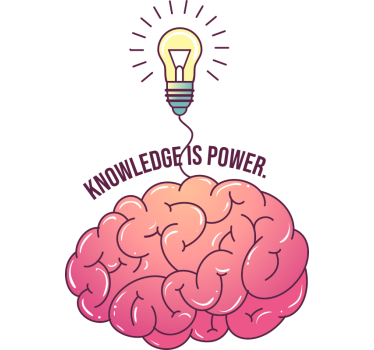 Knowledge is power brain office poster - TenStickers