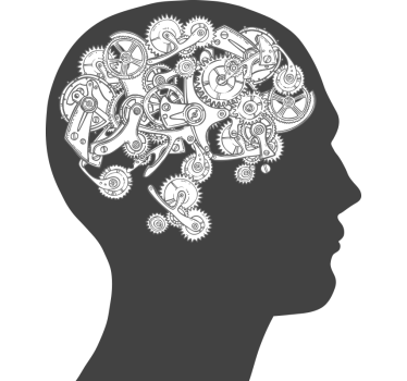 Office poster brain with gears - TenStickers
