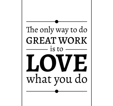 Office poster do what you love - TenStickers