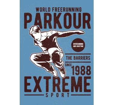 Vintage parkour poster for teenager - TenStickers