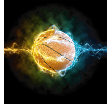 Poster for teenager water and fire basketball - TenStickers