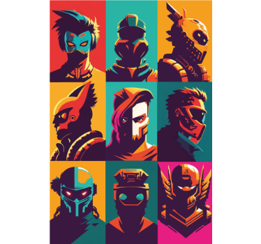 Poster for teenager featuring iconic pop art heroes - TenStickers