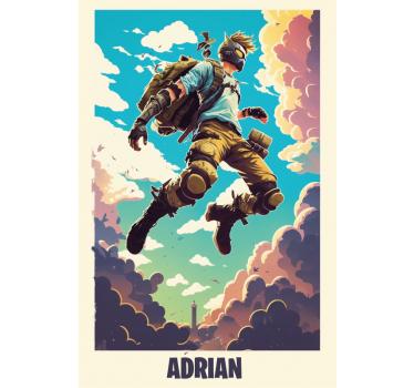 Poster for teenager featuring epic character with name - TenStickers