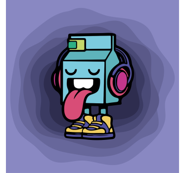 Teenager poster of milky character graffiti cartoon - TenStickers