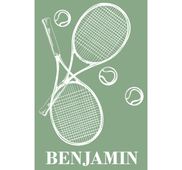 Poster for teenager personalised tennis print - TenStickers