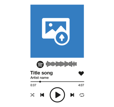 Living room poster spotify canvas white background - TenStickers