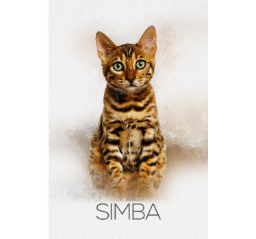 Living room poster pet portrait art print - TenStickers