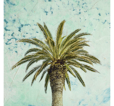 Living room poster with retro palm tree design - TenStickers