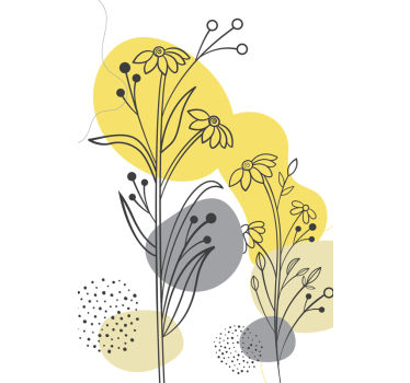 Living room poster in pantone plant colors - TenStickers
