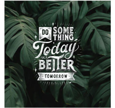 Living room poster quote for a better tomorrow - TenStickers