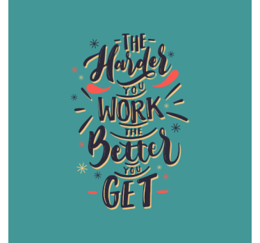 Living room poster work hard dream big - TenStickers