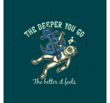 Living room poster the deeper you go - TenStickers