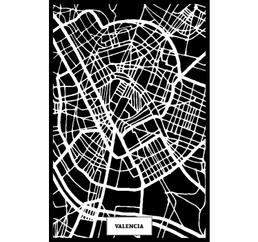 Living room poster valencia topographic map - TenStickers
