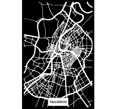 Living room poster topographic map valladolid - TenStickers