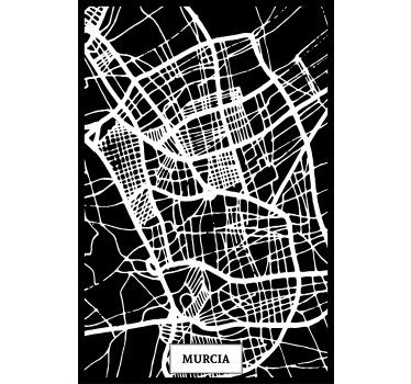 Living room poster topographic map of murcia - TenStickers