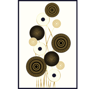 Living room poster circles glamour decor - TenStickers