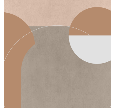 Living room poster in irregular geometric style - TenStickers