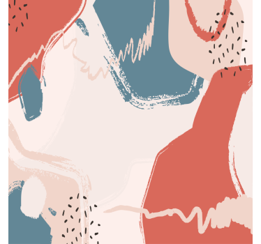 Living room poster with abstract art shapes - TenStickers