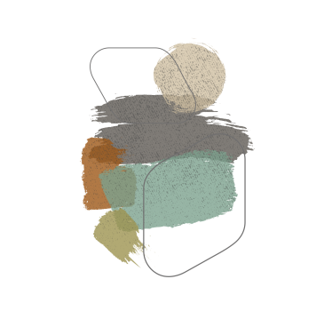 Living room poster abstract paint strokes art - TenStickers