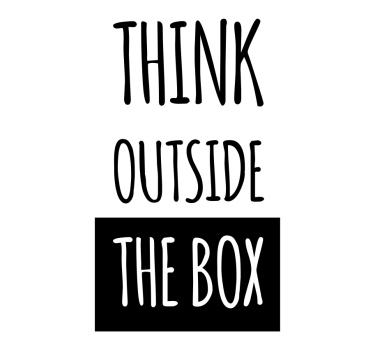 Living room poster think outside the box - TenStickers