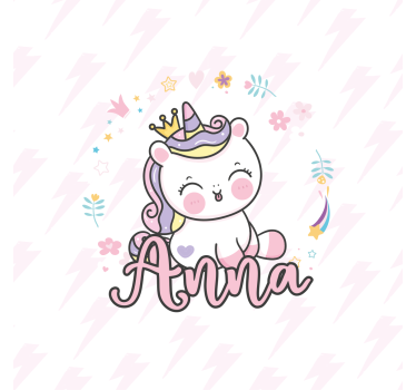 Nursery poster of adorable baby unicorn - TenStickers