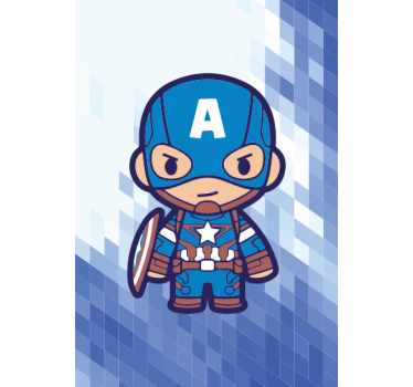 Nursery poster blue superhero - TenStickers
