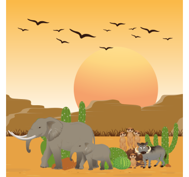 Nursery poster african animals in the wild prints - TenStickers
