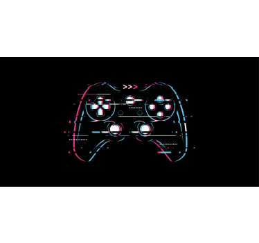 Video game poster with broken controller graphic - TenStickers