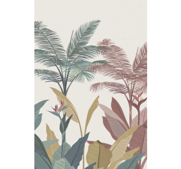 Flowers poster with terracotta tropical plants - TenStickers