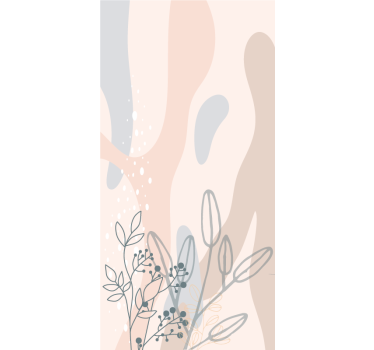 Elegant floral silhouette flowers poster - TenStickers