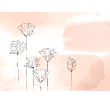 Flowers poster floral line art - TenStickers