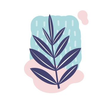 Flowers poster abstract leaf art - TenStickers