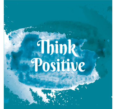 Think positive quote poster - TenStickers