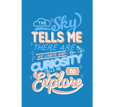 "curiosity is the key to discovery poster for teenager" - TenStickers