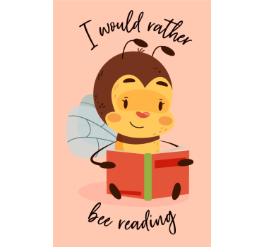 I would rather bee reading quote poster - TenStickers