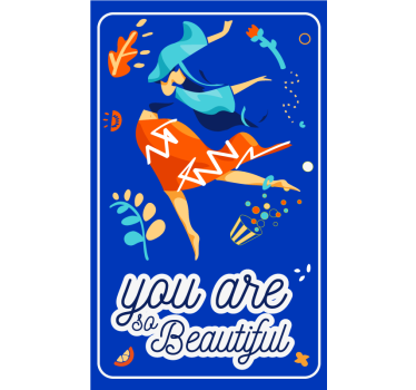 You are so beautiful quote poster - TenStickers