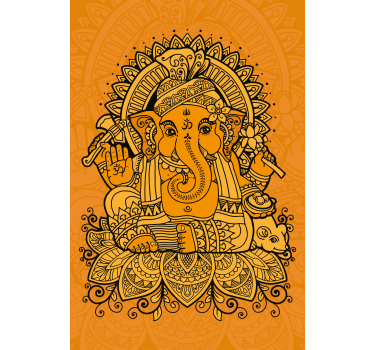 Zen poster mandala featuring ganesha centered - TenStickers
