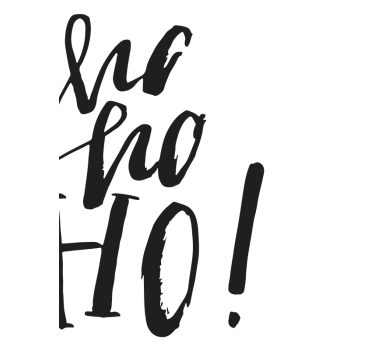 Christmas poster ho ho ho! - TenStickers