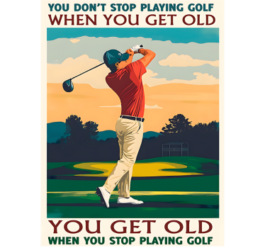 Sports poster playing golf - TenStickers
