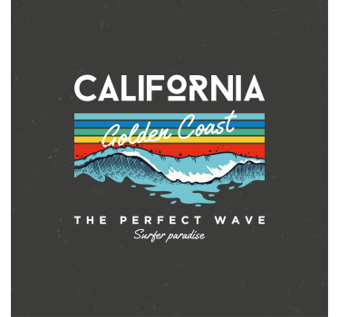 City poster california beach waves art - TenStickers