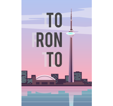 City poster toronto illustration - TenStickers