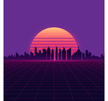 City poster of advanced urban landscape - TenStickers
