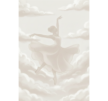 Minimalist poster of a cloud dancer - TenStickers