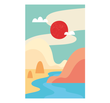 Landscape poster abstract nature scene - TenStickers