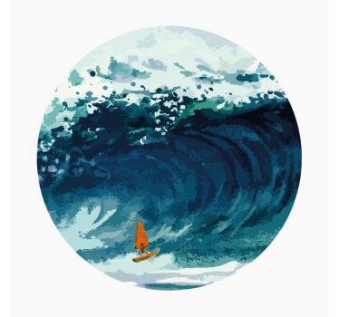 Landscape poster of a windsurfer - TenStickers