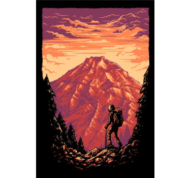 Adventure in mountains landscape poster - TenStickers