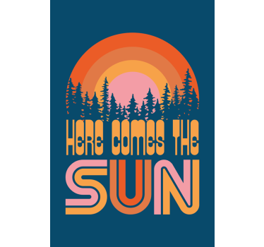 Landscape poster vintage sun - TenStickers