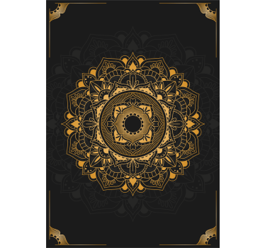 Black mandala butterfly poster - TenStickers