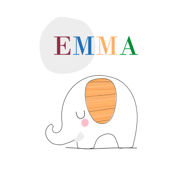 custom baby elephant nursery poster - TenStickers